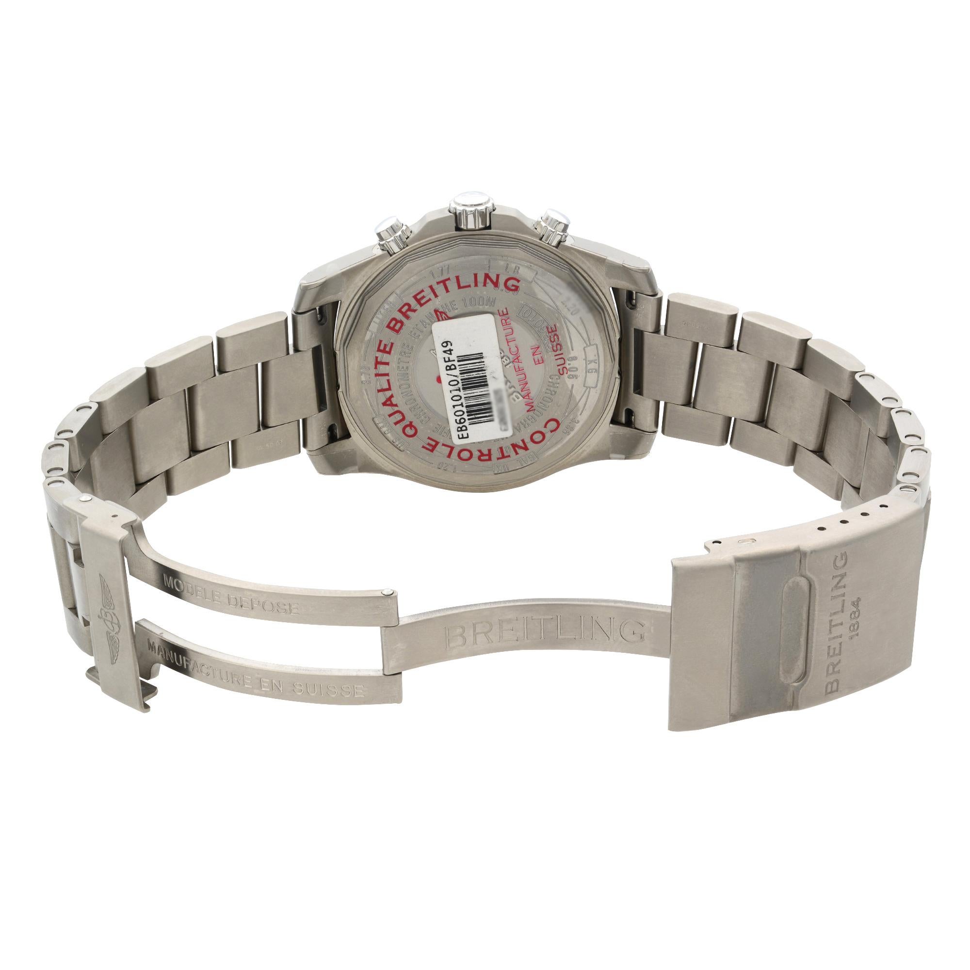 Breitling Chronospace Evo B60 Titanium Black Quartz Watch EB601010/BF49-152E 1