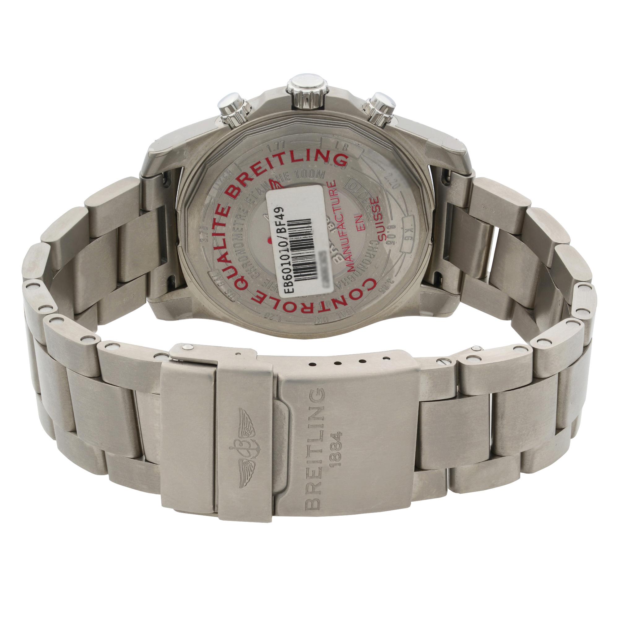 Breitling Chronospace Evo B60 Titanium Black Quartz Watch EB601010/BF49-152E 2