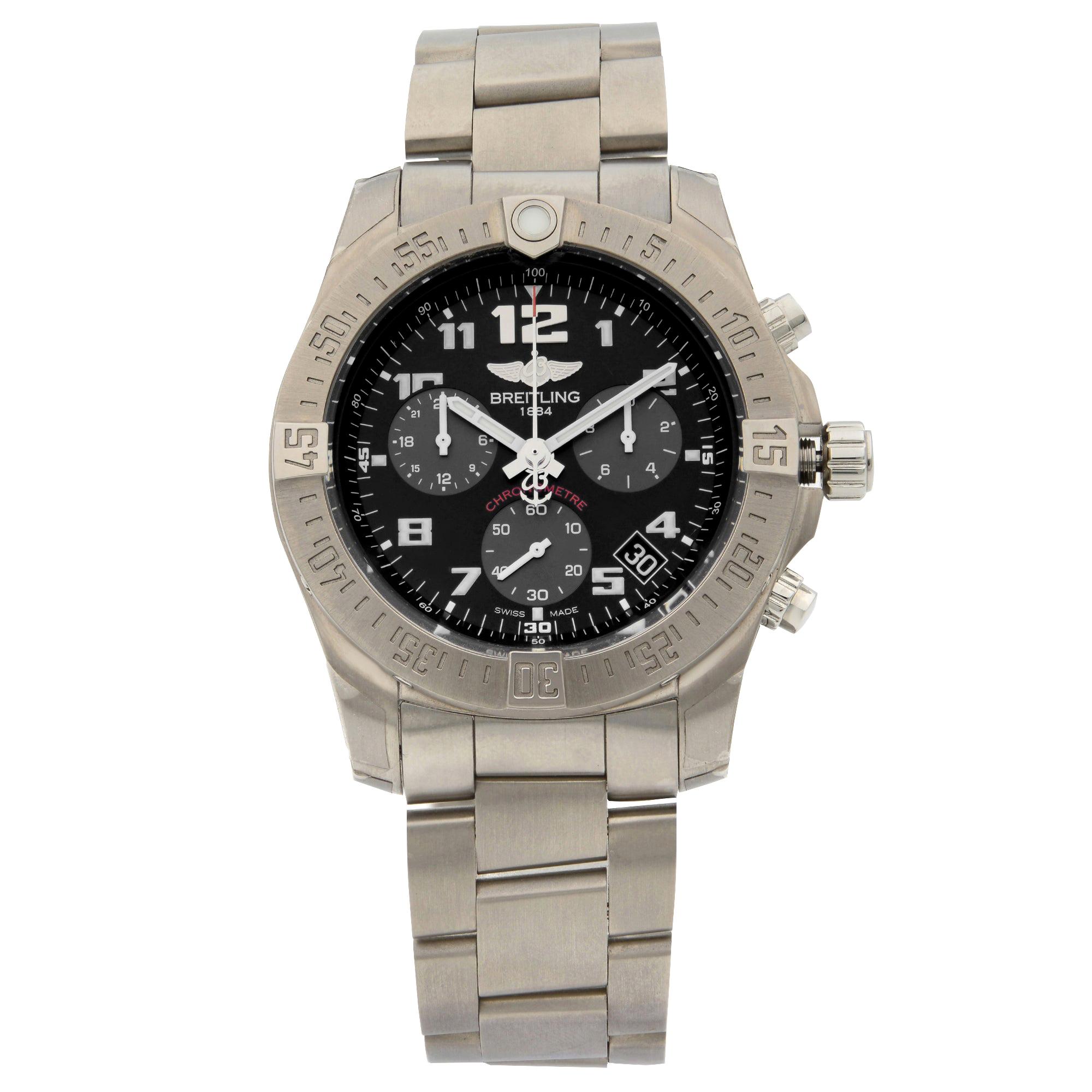 Breitling Chronospace Evo B60 Titanium Black Quartz Watch EB601010/BF49-152E