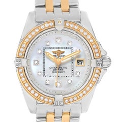 Breitling Cockpit Ladies Steel 18 Karat Yellow Gold Diamond Watch D71356