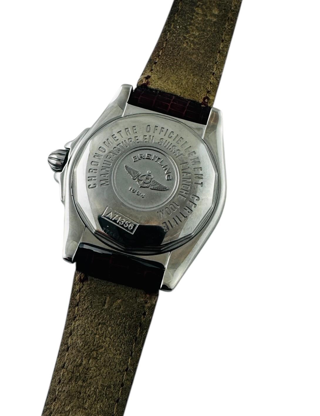 Orologio da donna Breitling Cockpit A71356 Quadrante in bronzo con diamanti #23247 In condizioni buone in vendita a Washington Depot, CT