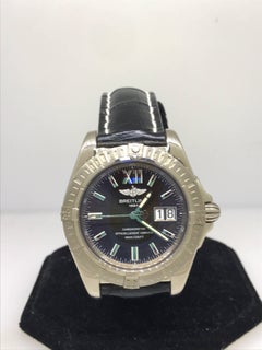 Breitling Cockpit Limited Edition White Gold Leather Band Automatic Men's Watch