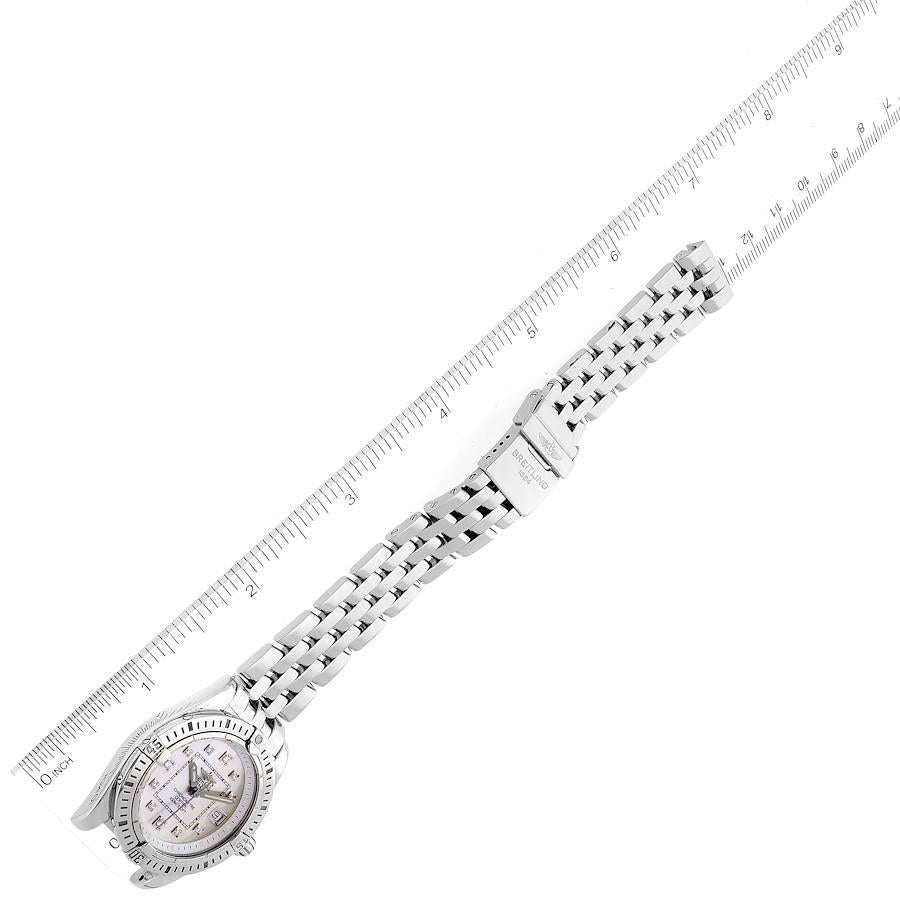 Breitling Cockpit Mother of Pearl Diamond Steel Ladies Watch A71356 4