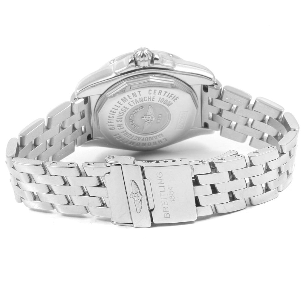 Breitling Cockpit Mother Pearl Diamond Dial Bezel Ladies Watch A71356 In Good Condition In Atlanta, GA