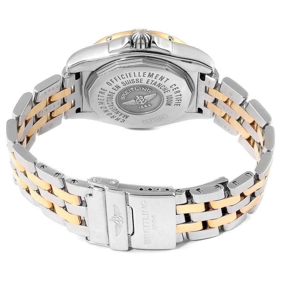 Breitling Cockpit Steel 18K Yellow Gold Diamond Watch D71356 Box Papers For Sale 1
