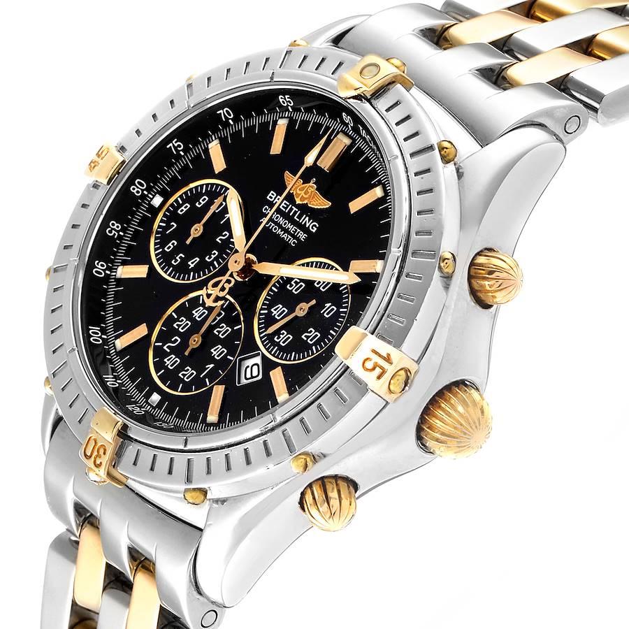 Men's Breitling Cockpit Steel Yellow Gold Black Dial Mens Watch B35312 For Sale