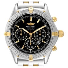 Breitling Cockpit Steel Yellow Gold Black Dial Mens Watch B35312