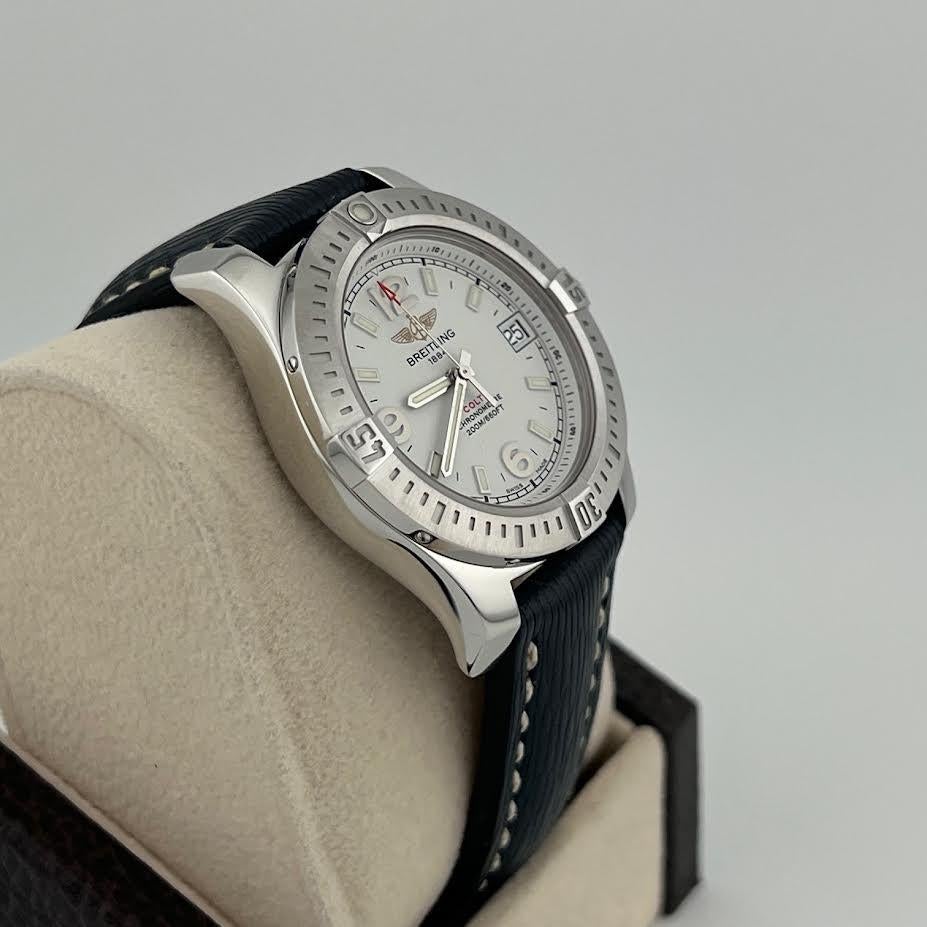 Breitling Colt 36 A74389 36mm Quadrante Bianco Acciaio Inox Scatola Documenti in vendita 4