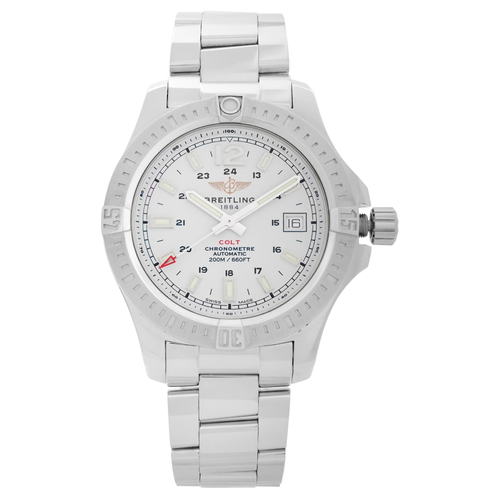 Breitling Colt 41 Stainless Steel White Dial Automatic Watch A1731311/G820-182A