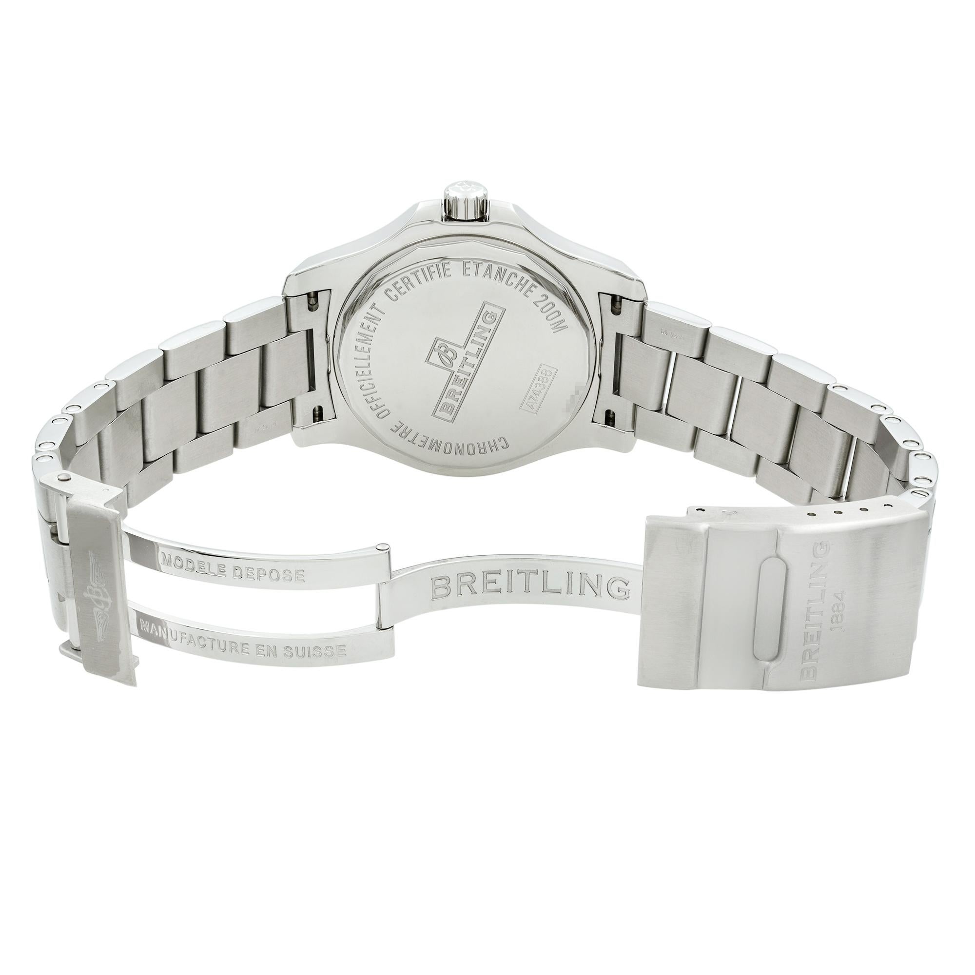 Breitling Colt Steel Black Dial Quartz Men's Watch A7438811/BD45-173A 2