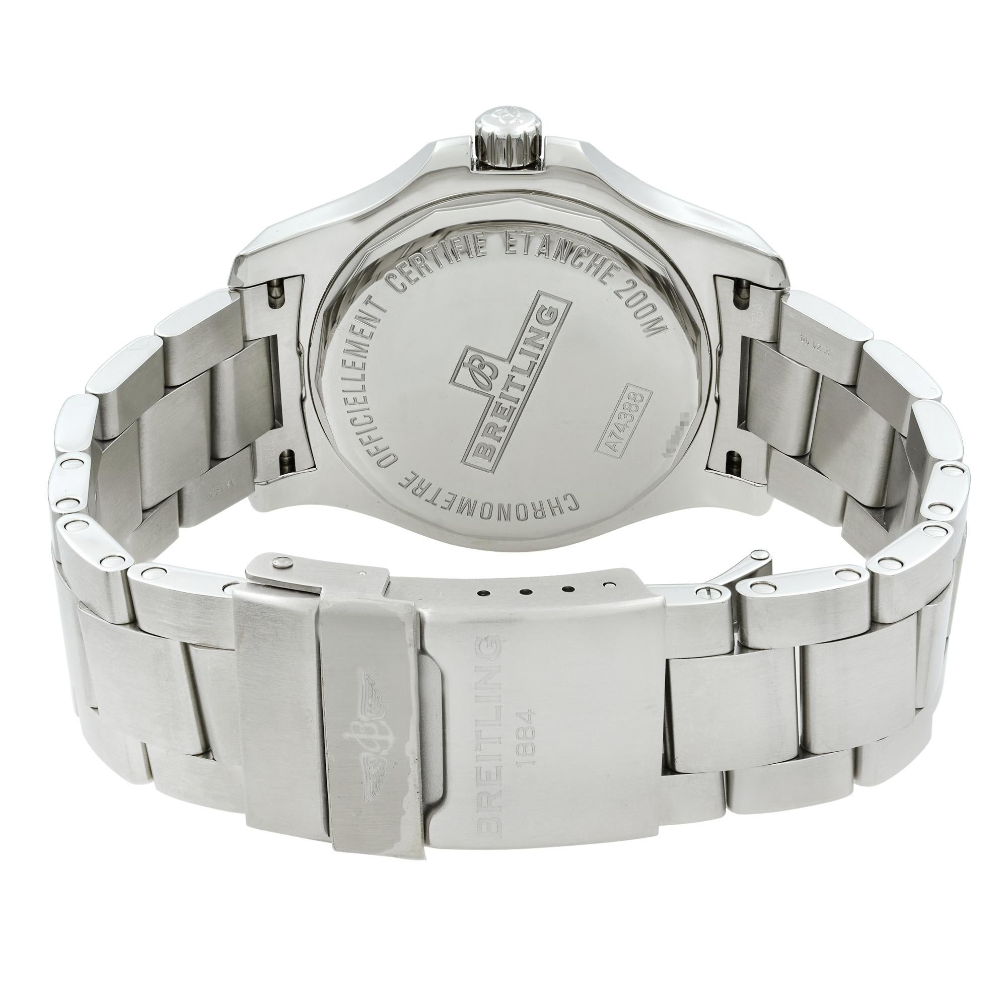 Breitling Colt Steel Black Dial Quartz Men's Watch A7438811/BD45-173A 3