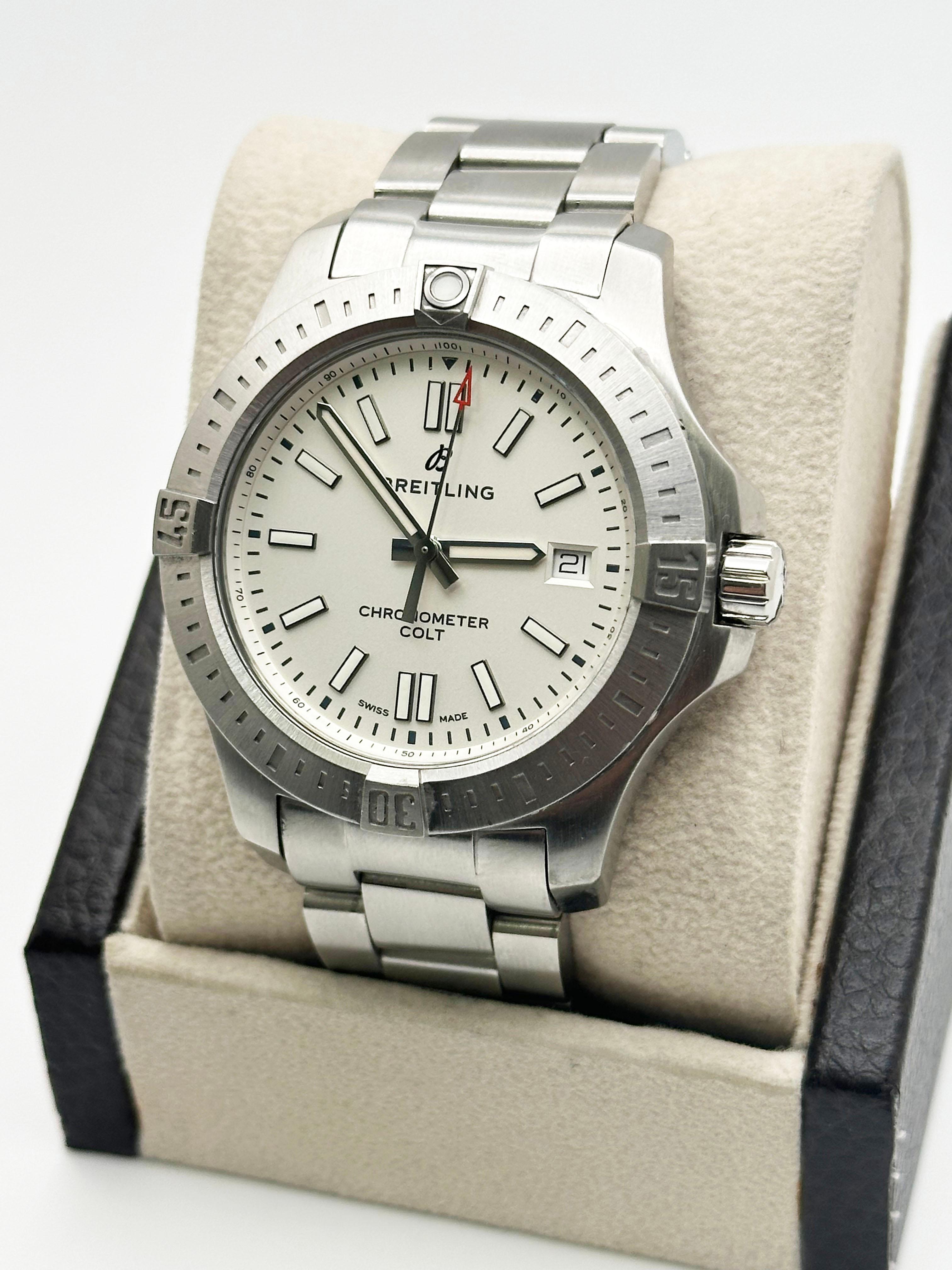 De los hombres Breitling Colt A17313 41mm Papel Caja Acero Inoxidable en venta
