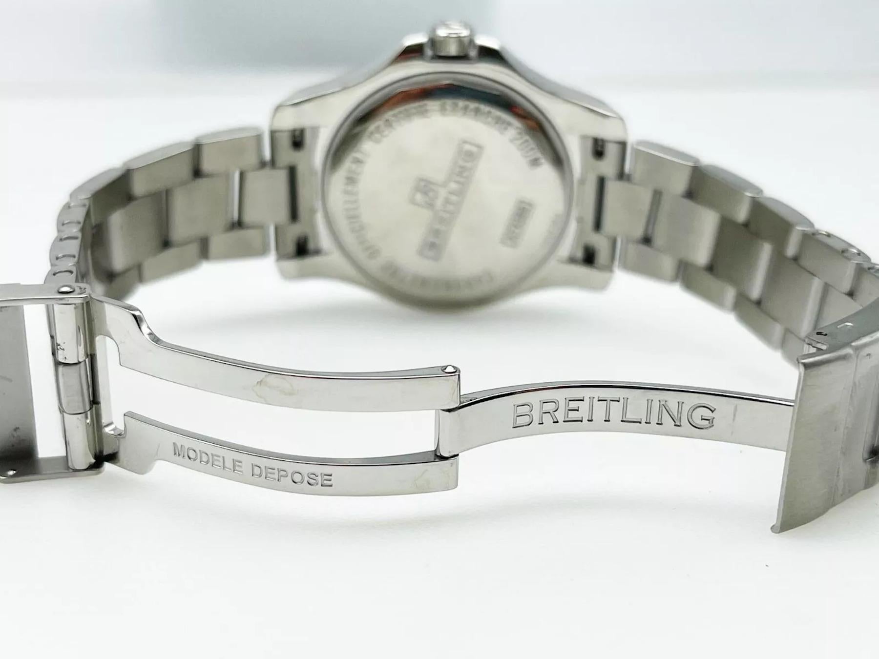 Breitling Colt A74389 36mm Blue Dial Stainless Steel Box Booklet For Sale 1