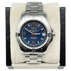 Breitling Colt A74389 36 mm avec cadran bleu en acier inoxydable