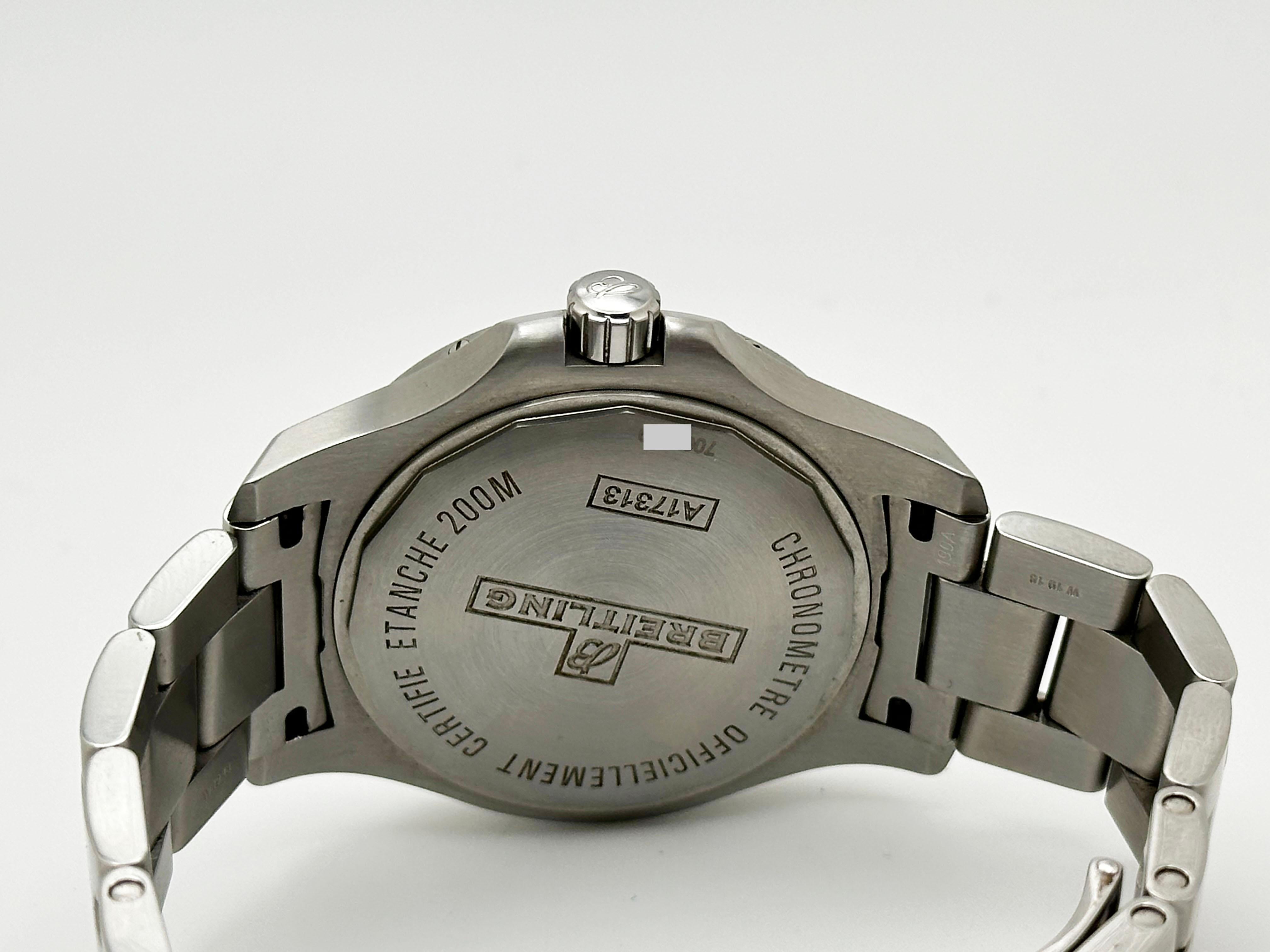 Breitling Colt Automatik A17313 Graues Zifferblatt Edelstahl Box Buchstabe 41mm im Angebot 6
