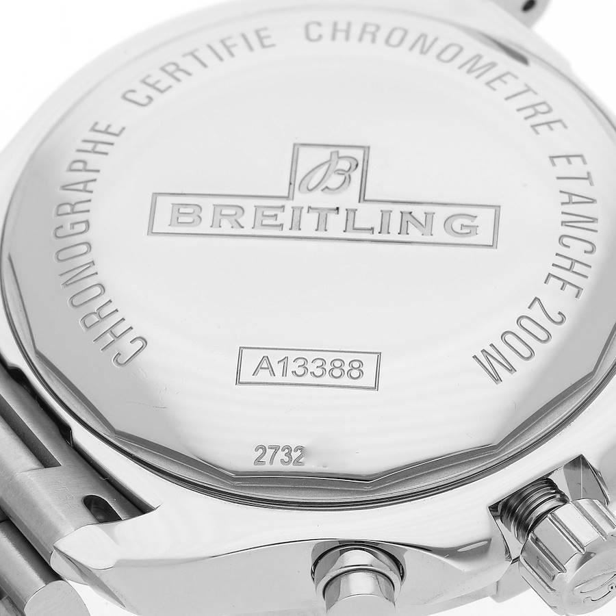 Men's Breitling Colt Automatic Chronograph White Dial Watch A13388 Box Card For Sale