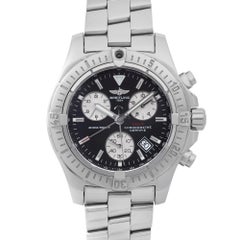 Breitling Colt Black Panda Dial Chronograph Steel Quartz Mens Watch A73380
