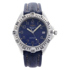 Breitling Colt Blue Arabic Dial Leather Steel Automatic Men's Watch A17035