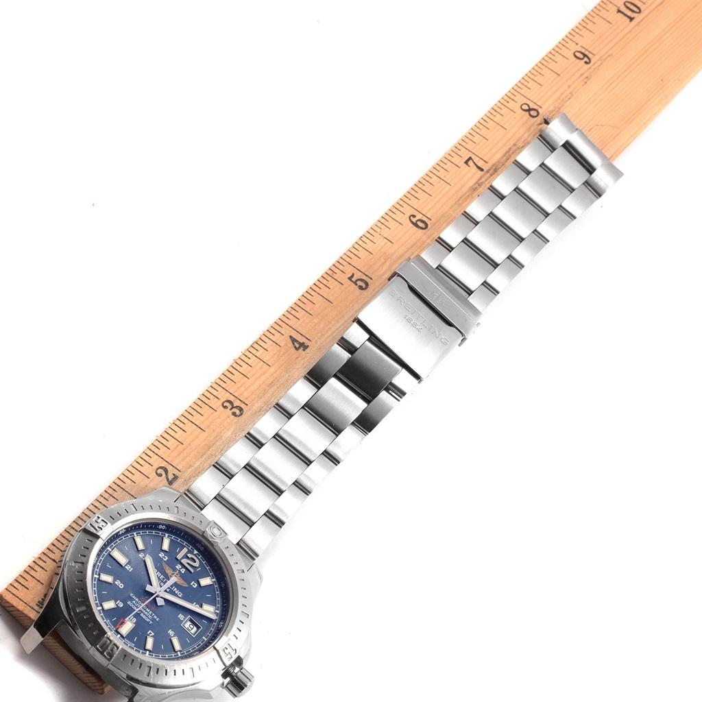 Breitling Colt Blue Baton Dial Automatic Steel Men's Watch A17388 For Sale 4