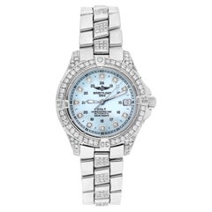 Breitling Colt Bracelet Stainless Steel A17350 Custom Diamond Watch