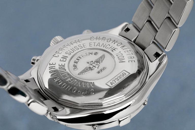 Breitling Colt Chrono Black Dial Custom Diamond Watch Middle Diamond ...