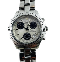 Breitling Colt Chronograph A73350 Silver Blue Dial Quartz Watch #20813
