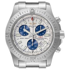 Breitling Colt Chronograph Blue Subdials Steel Mens Watch A73388 Box Card
