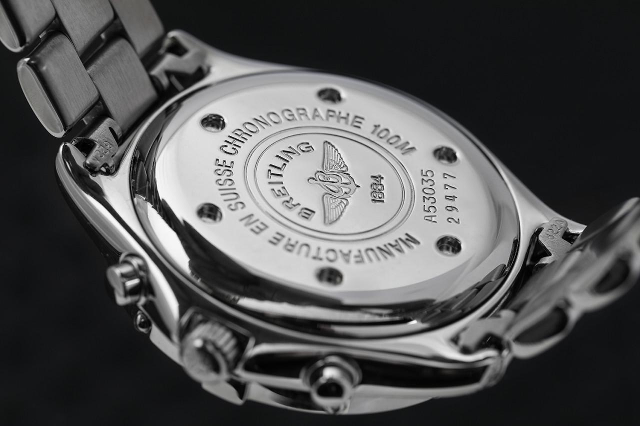Breitling Colt Cronografo Quadrante Bianco Orologio Unisex Custom Diamond A53035 in vendita 1