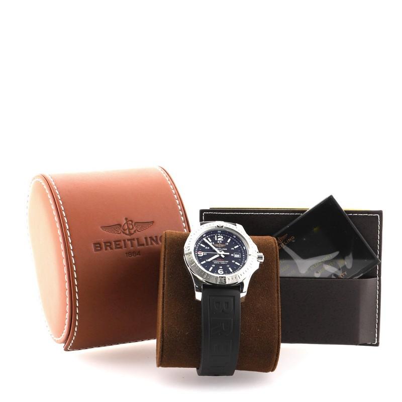 Condition: Great. Minor scratches and wear on case and strap.
Accessories: Box, Authenticity Card
Measurements: Case Size/Width: 44mm, Watch Height: 11mm, Band Width: 22mm, Wrist circumference: 8.0
