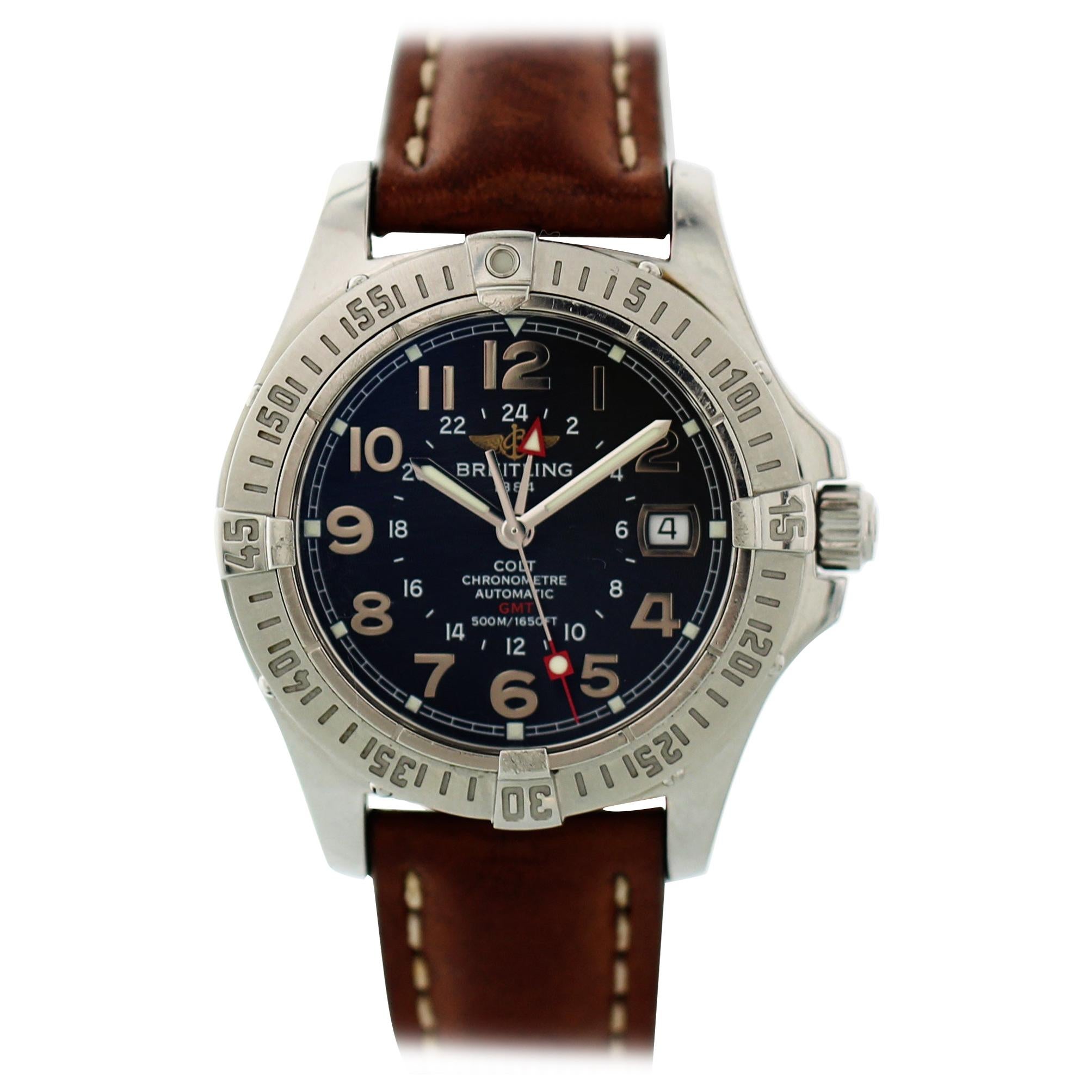 Breitling Colt GMT A32350 Stainless Steel Watch For Sale