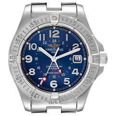 Used Breitling Colt GMT Automatic Blue Dial Steel Mens Watch A32350