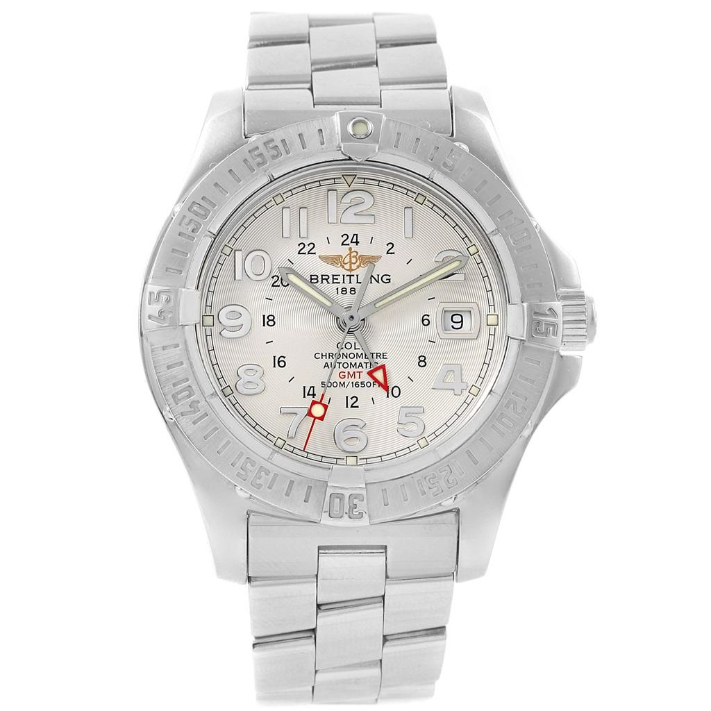 Breitling Colt GMT Automatic Silver Dial Steel Men's Watch A32350 1