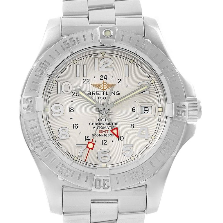 Breitling Colt GMT Automatic Silver Dial Steel Men's Watch ...