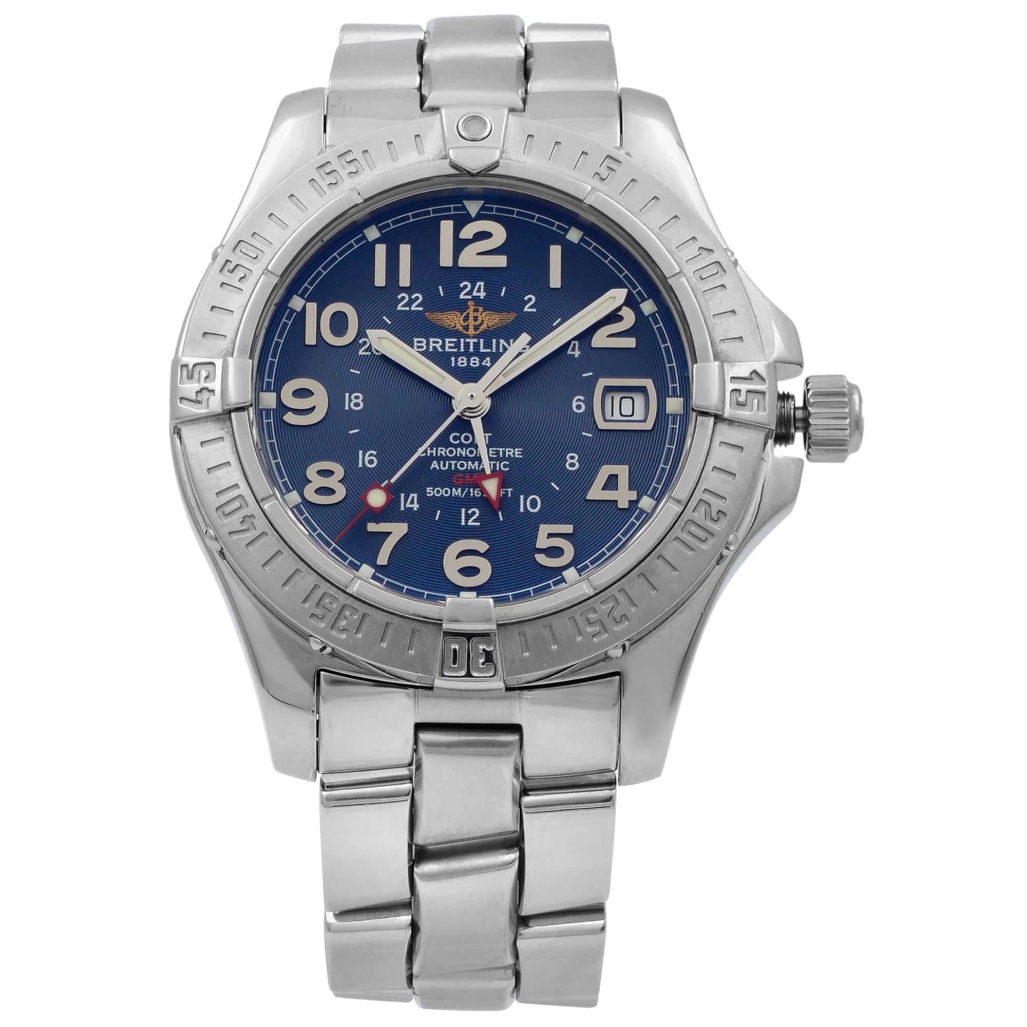 Breitling Colt Silver Dial Automatic Steel Men's Watch A17380 For Sale ...