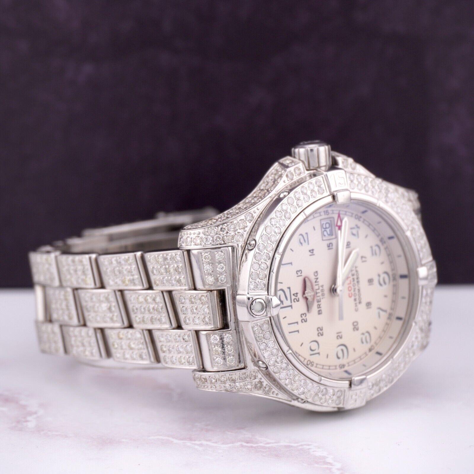 Breitling Colt II 41mm Watch. A Pre-owned watch w/ Gift Box. Watch is 100% Authentic and Comes with Authenticity Card. Watch Reference is A74380 and is in Excellent Condition (See Pictures). The dial white is White is and material is Stainless