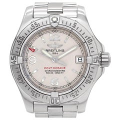 Used Breitling Colt Ocean A77380 Stainless Steel White Dial Quartz Watch