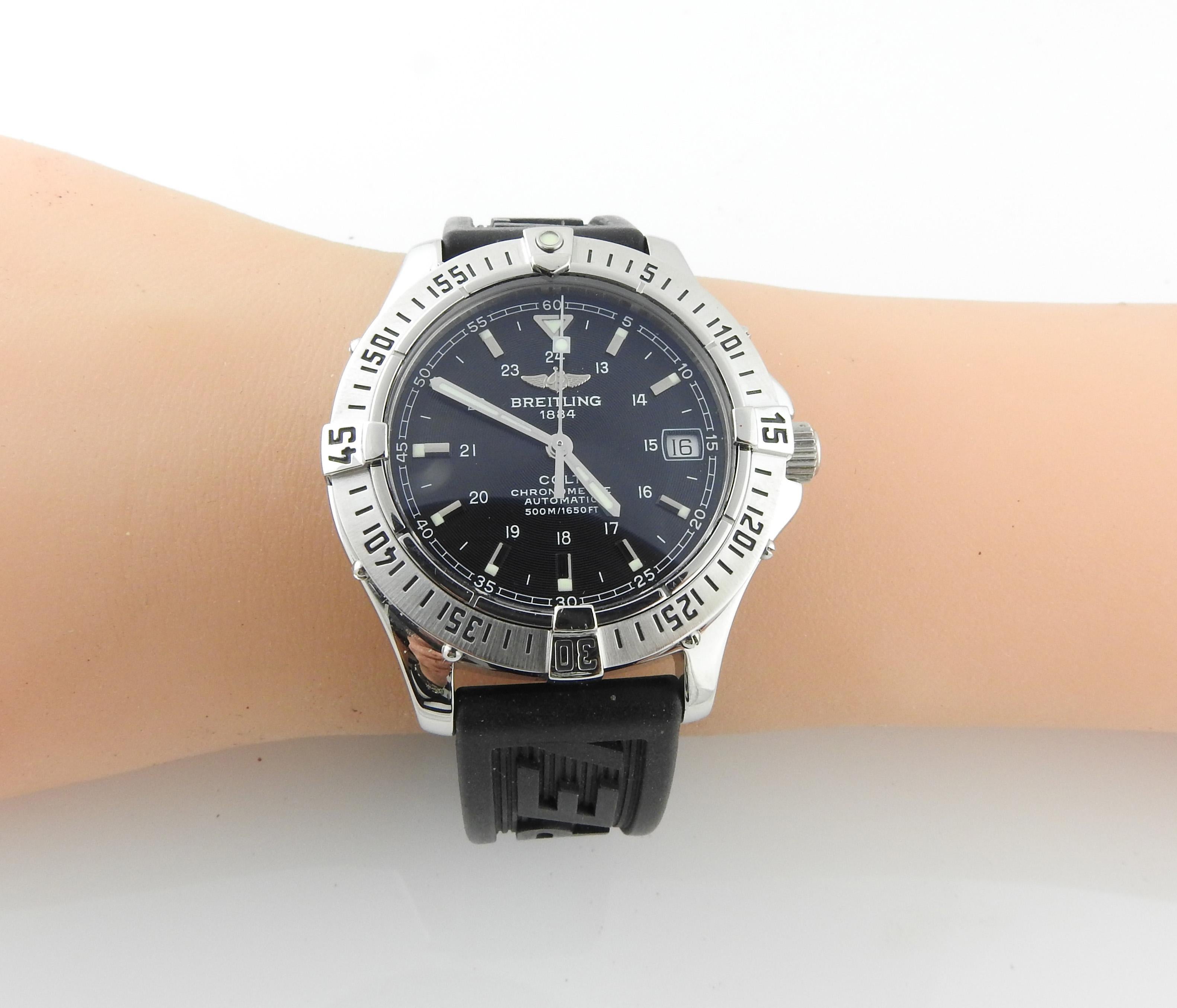 Breitling Colt Ocean Automatic Watch Black Dial A17350 box/papers 4