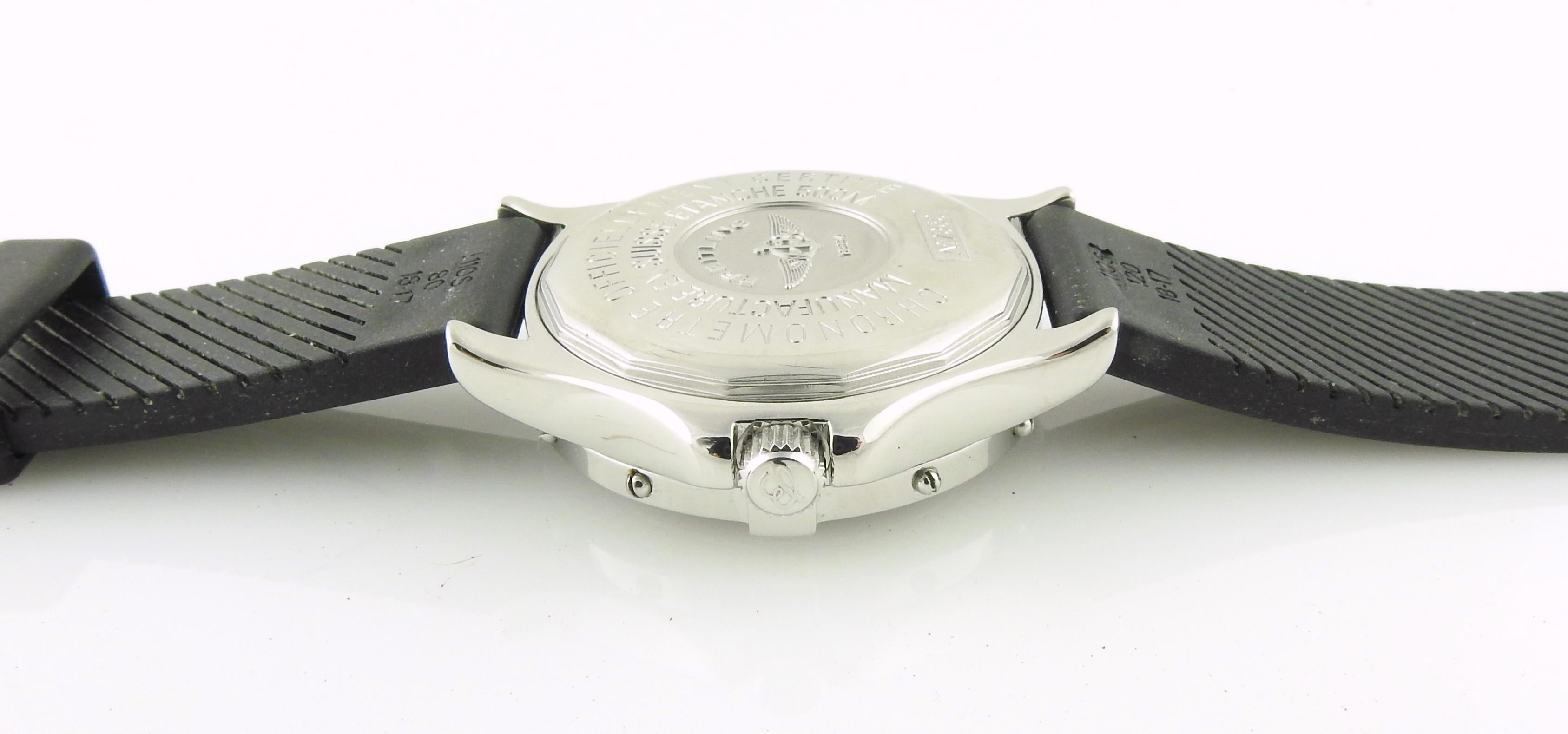 Women's or Men's Breitling Colt Ocean Automatic Watch Black Dial A17350 box/papers