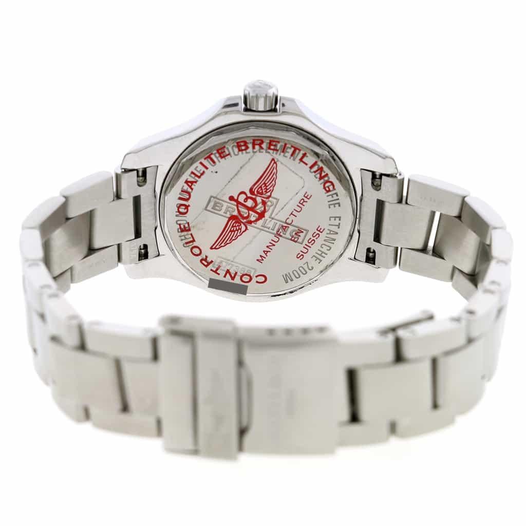 Breitling Colt Oceane Cream Dial Stainless Steel Ladies Watch A77388 In Excellent Condition For Sale In New York, NY
