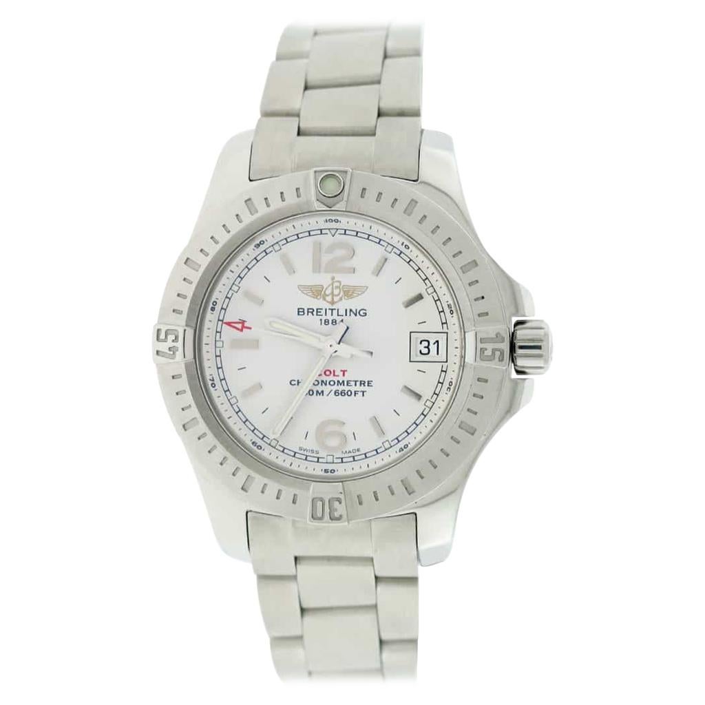 Breitling Colt Oceane Cream Dial Stainless Steel Ladies Watch A77388 For Sale