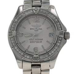 Breitling Colt Oceane Diamond Men's Watch A77350 Stainless Quartz Rd .57ctw
