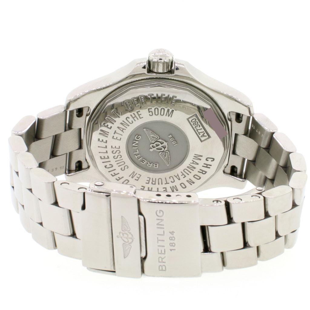 Breitling Colt Oceane Stainless Steel Ivory Dial Ladies Watch A77380 In Excellent Condition For Sale In New York, NY