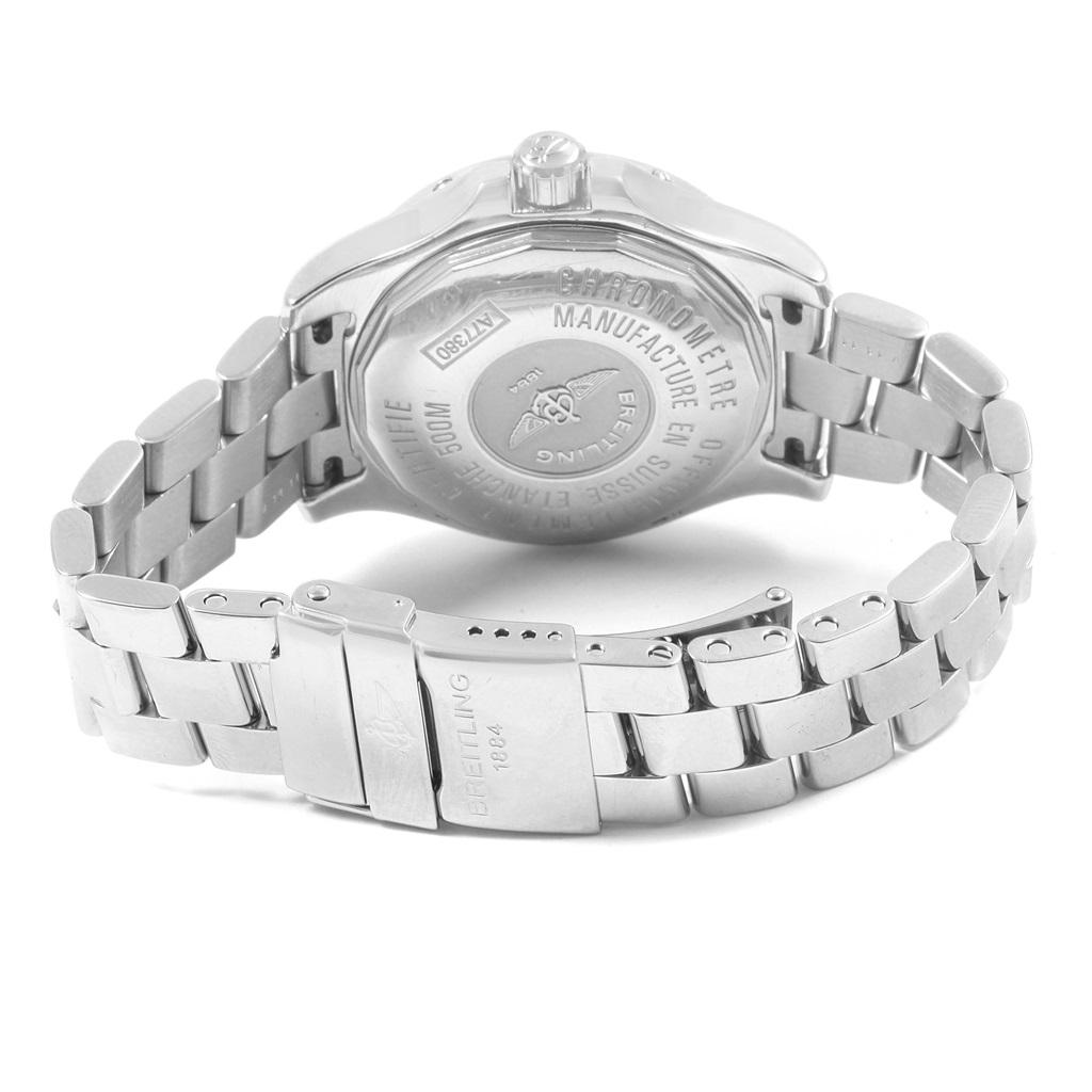 Breitling Colt Oceane Stainless Steel Diamond Ladies Watch A77380 2