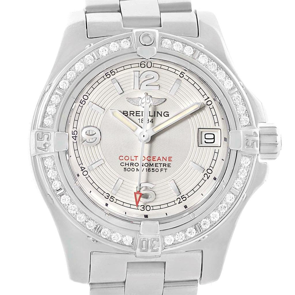 Breitling Colt Oceane Stainless Steel Diamond Ladies Watch A77380