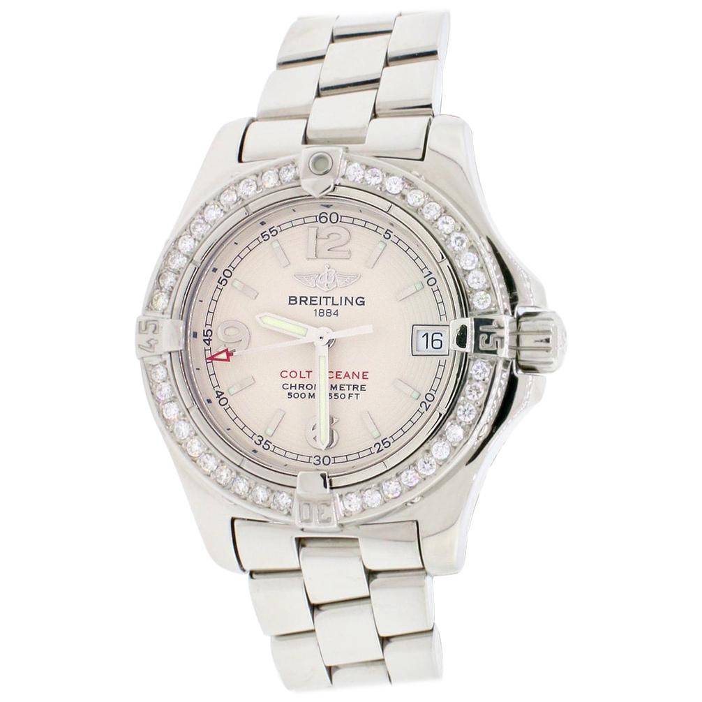 Breitling Colt Oceane Stainless Steel Ivory Dial Ladies Watch A77380 For Sale