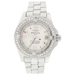 Used Breitling Colt Oceane Stainless Steel Silver Dial Ladies Watch