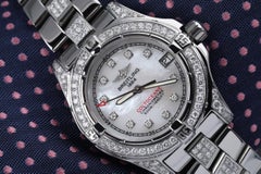 Breitling Colt Oceane Stainless Steel with Custom Diamond Watch A77350
