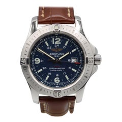 Breitling Colt al quarzo A7438811  44mm  Quadrante blu  Scatola e cinturino