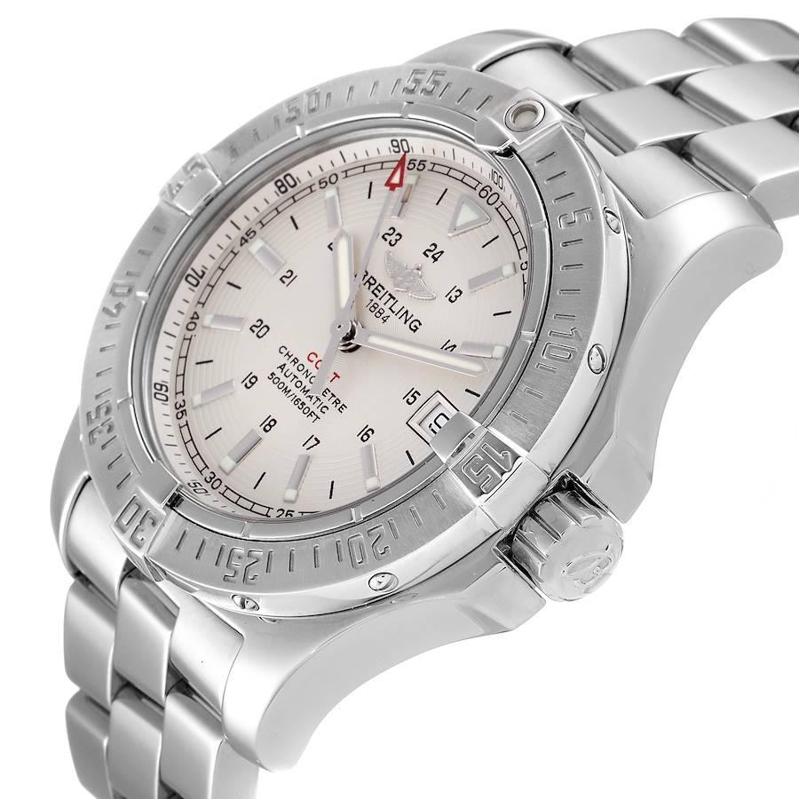 Men's Breitling Colt Silver Dial Automatic Steel Mens Watch A17380 For Sale