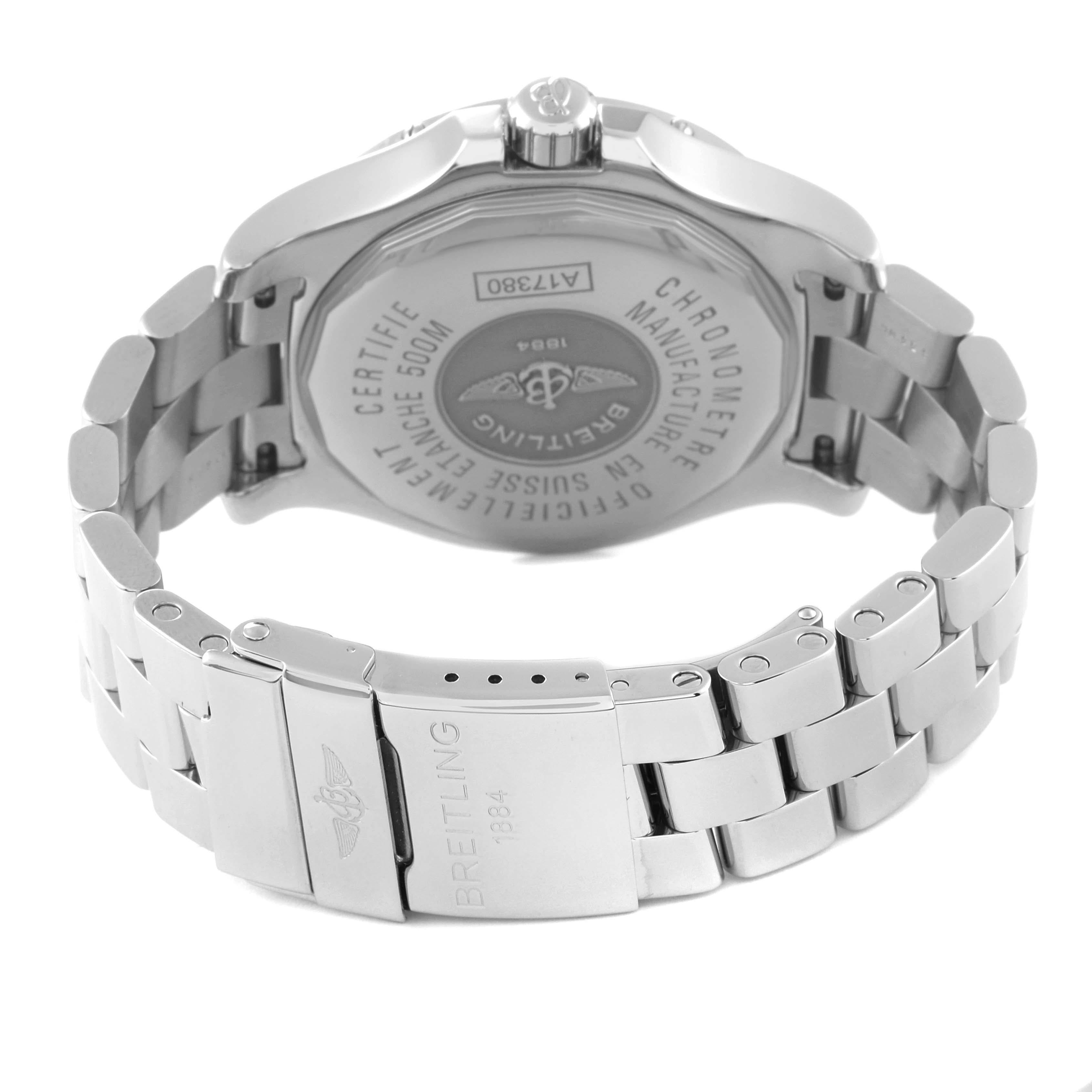 Breitling Colt Silber Zifferblatt Automatik Stahl Herrenuhr A17380 3